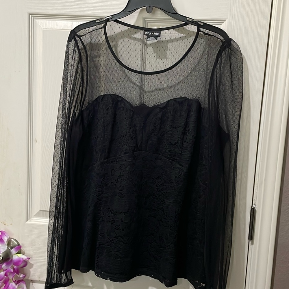 Black lace top